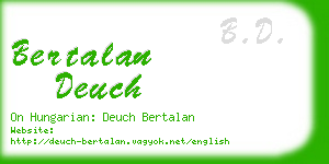 bertalan deuch business card